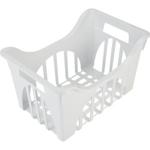 Plastic Upper Refrigerator Freezer Basket (10-IN H x 17 1/4-IN W x 11 1/4-IN D) - White