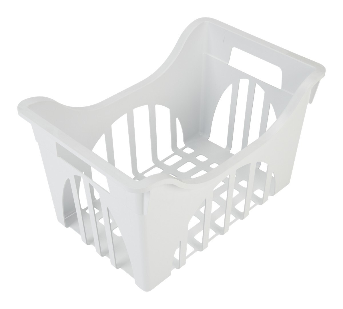 Plastic Upper Refrigerator Freezer Basket (10-IN H x 17 1/4-IN W x 11 1/4-IN D) - White