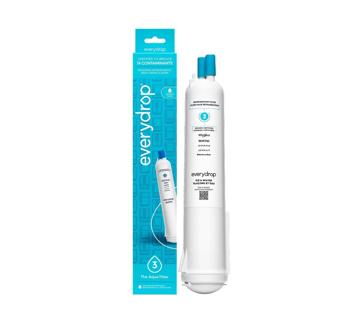 everydrop® Refrigerator Ice & Water Filter 3 - Aqua - 1 Pack