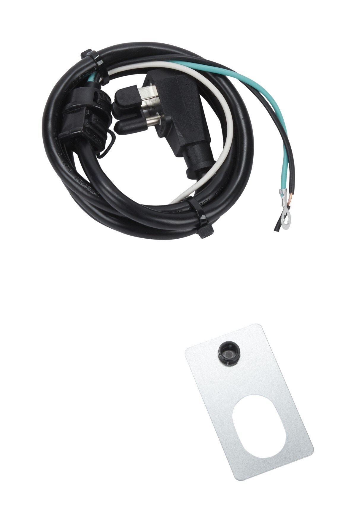 4' Range Hood Power Cord 3 Wire 120 Volt Right Angle Cord - Black
