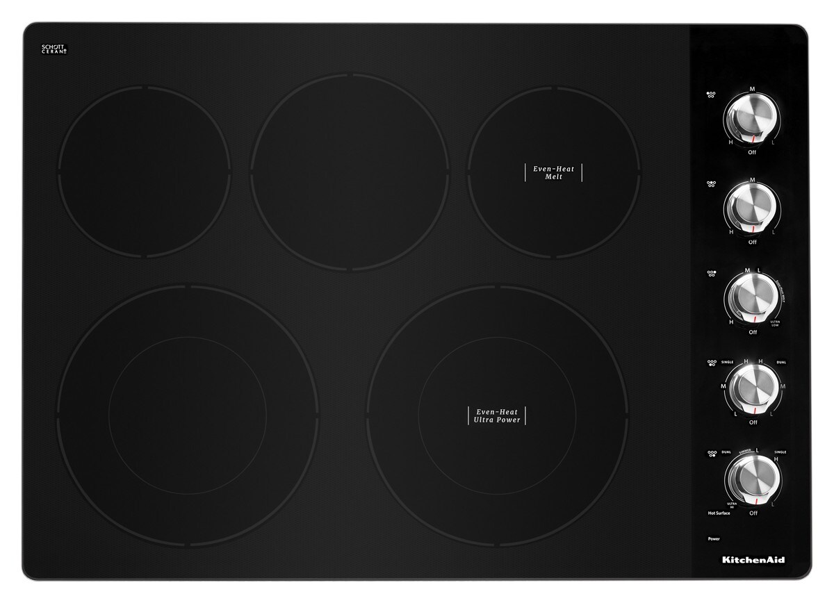 30" Electric Cooktop with 5 Elements and Knob Controls - Stainless Steel