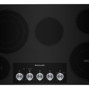 36" Electric Cooktop with 5 Elements and Knob Controls - Black