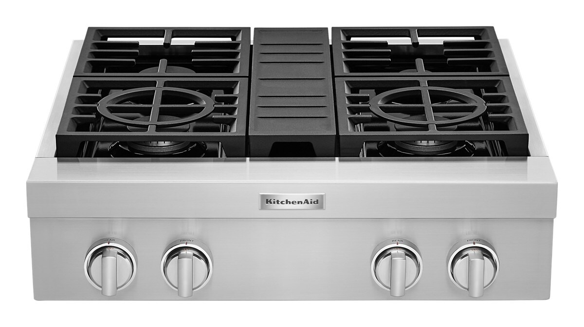 KitchenAid® 30'' 4-Burner Commercial-Style Gas Rangetop - Stainless Steel
