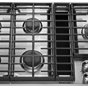 36" 5 Burner Gas Downdraft Cooktop - Stainless Steel