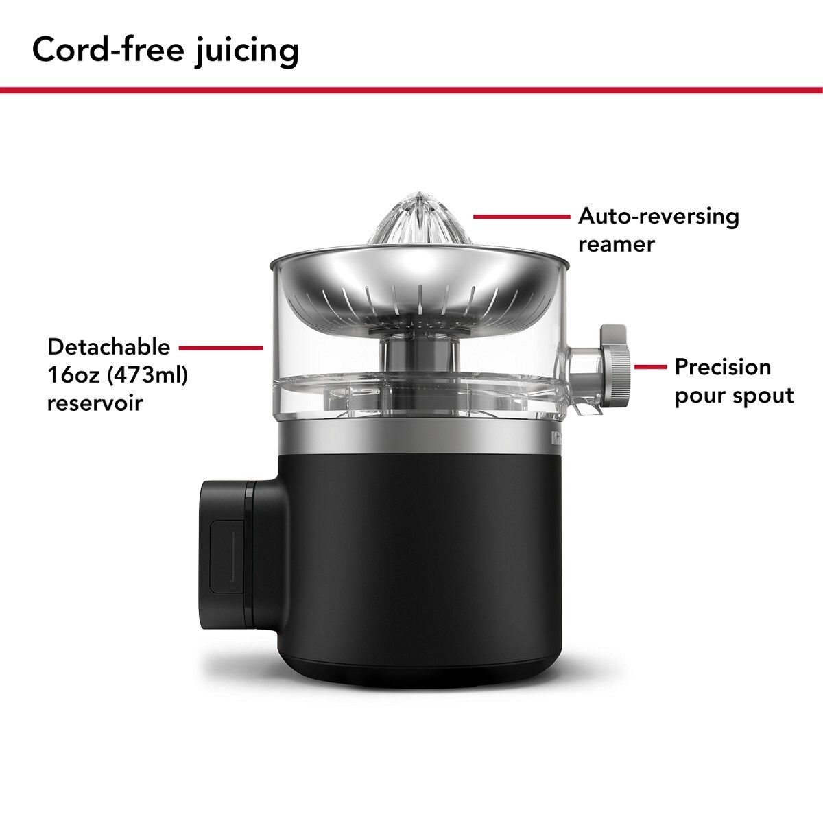KitchenAid Go® Cordless Citrus Juicer - battery included - Black Matte - Image 2