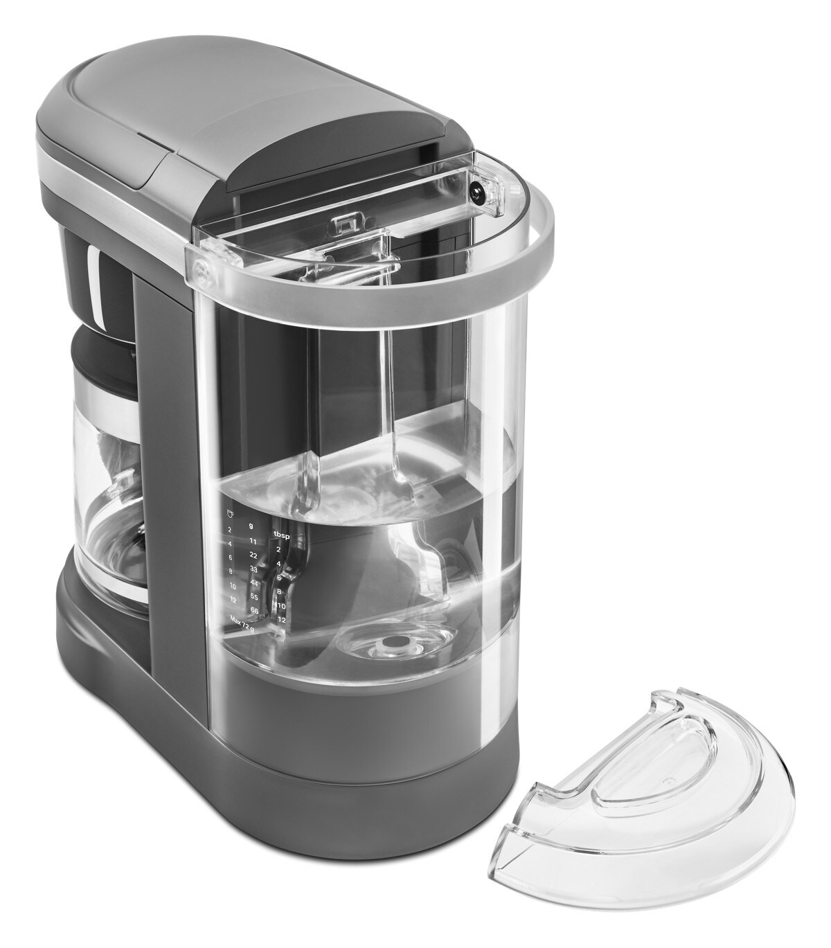 12 Cup Drip Coffee Maker with Spiral Showerhead - Matte Charcoal Grey - Image 3