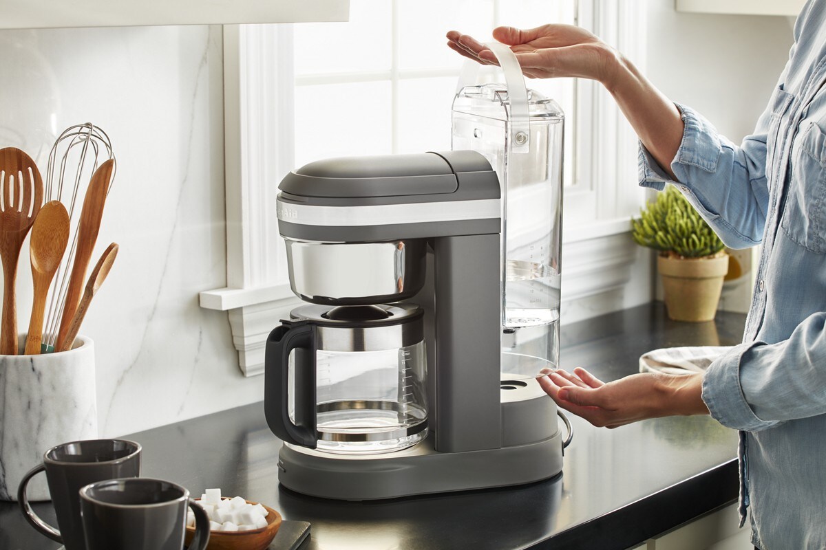 12 Cup Drip Coffee Maker with Spiral Showerhead - Matte Charcoal Grey - Image 5