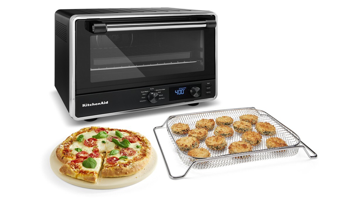 Digital Countertop Oven with Air Fry and Pizza - Black Matte