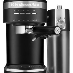 Semi-Automatic Espresso Machine with Free Automatic Milk Frother Attachment - Black Matte