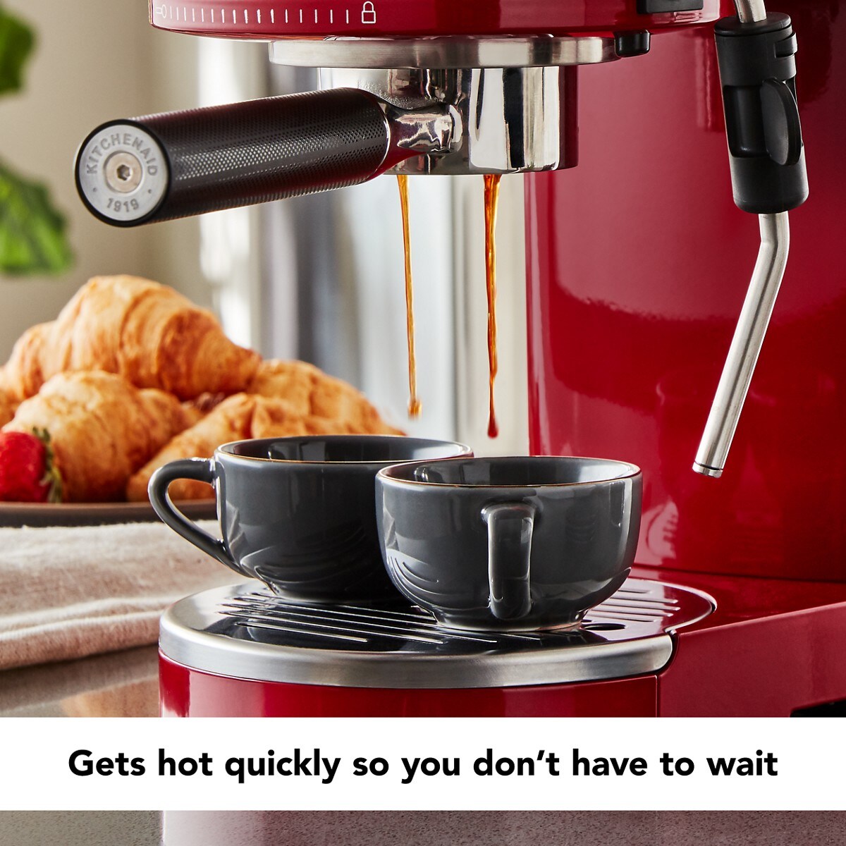 Metal Semi-Automatic Espresso Machine - Empire Red - Image 5