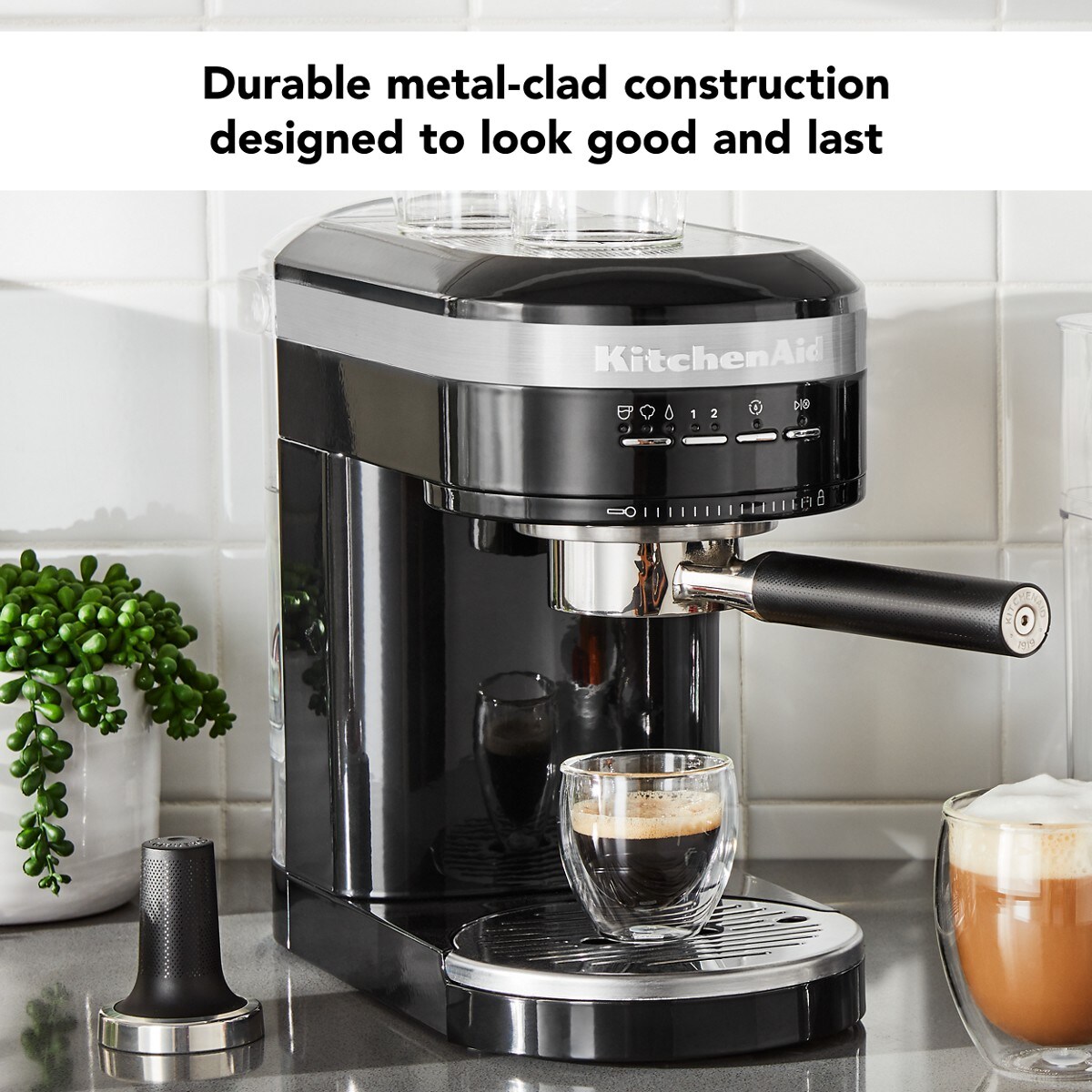 Metal Semi-Automatic Espresso Machine - Onyx Black - Image 4