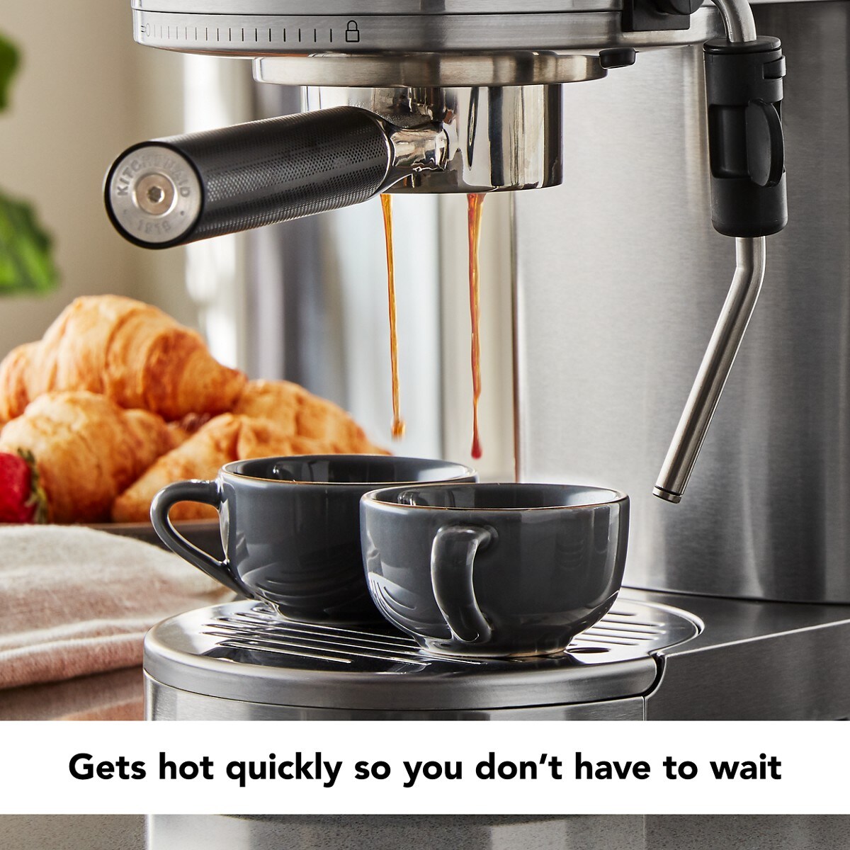 Metal Semi-Automatic Espresso Machine - Brushed Stainless Steel - Image 5