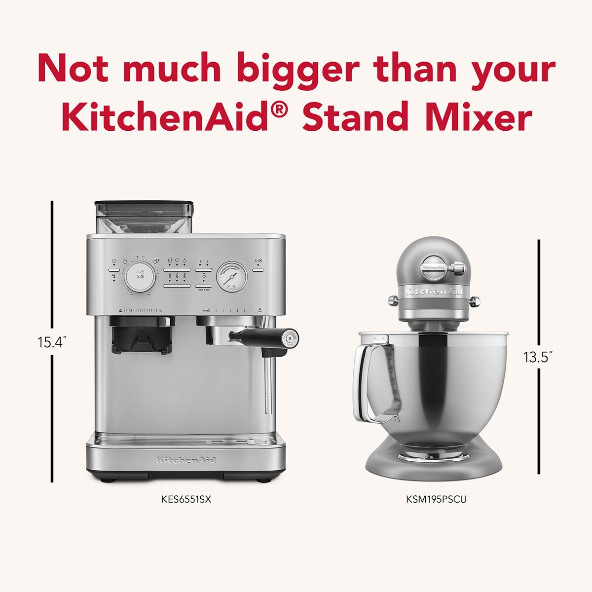 Semi Automatic Espresso Machine with Burr Grinder - Brushed Stainless Steel - Image 7