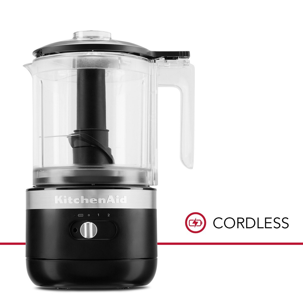 Cordless 5 Cup Food Chopper - Black Matte
