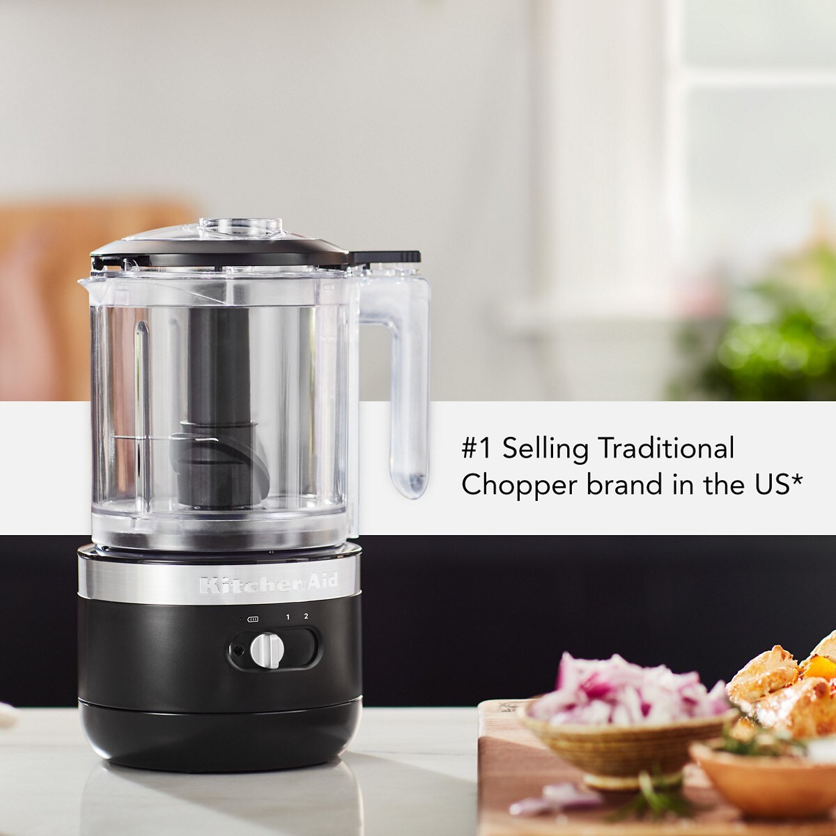 Cordless 5 Cup Food Chopper - Black Matte - Image 7