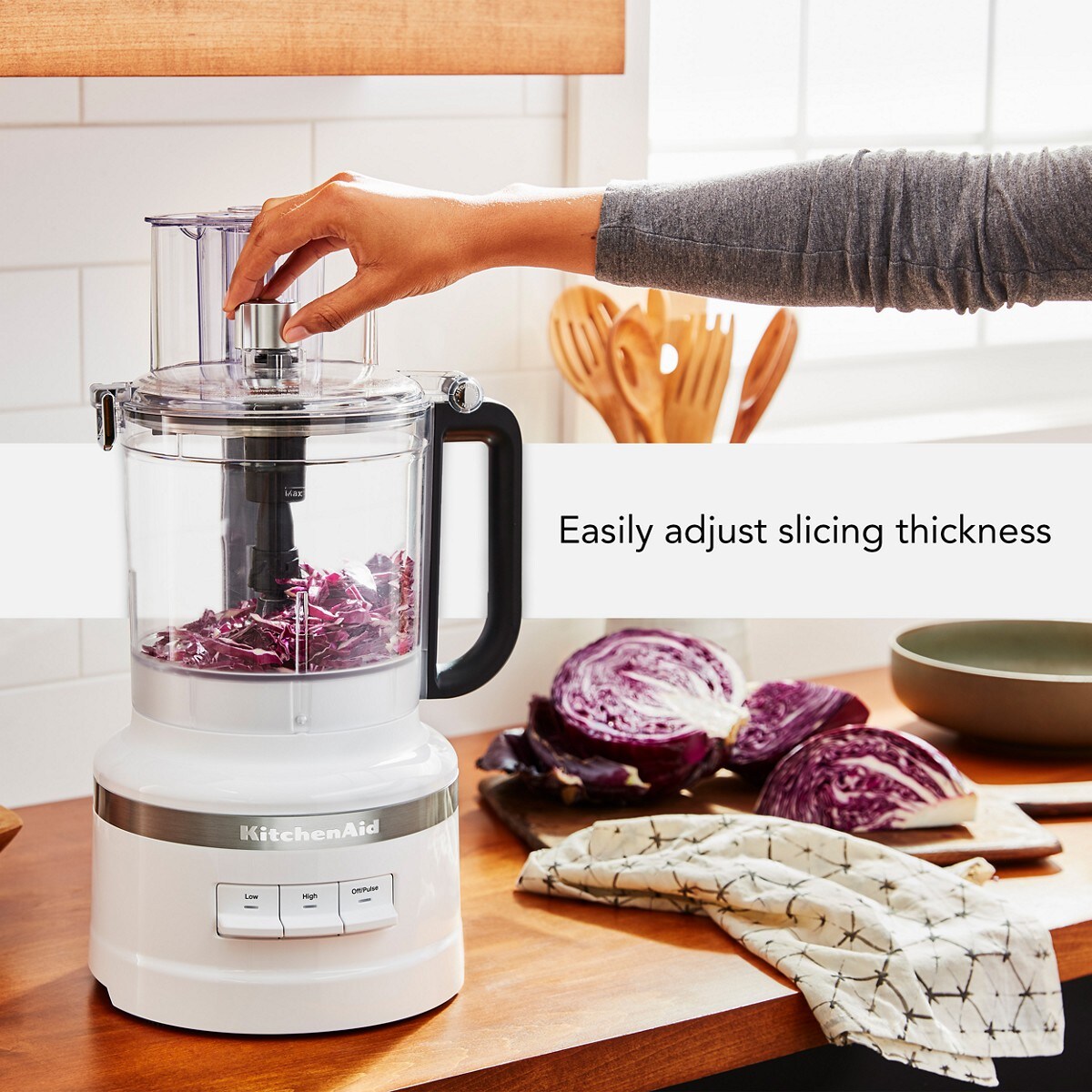 13-Cup Food Processor with Dicing Kit - White - Image 5