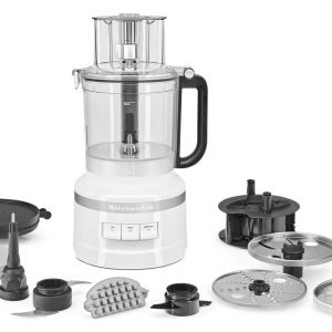 13-Cup Food Processor with French Fry Disc and Dicing Kit - White