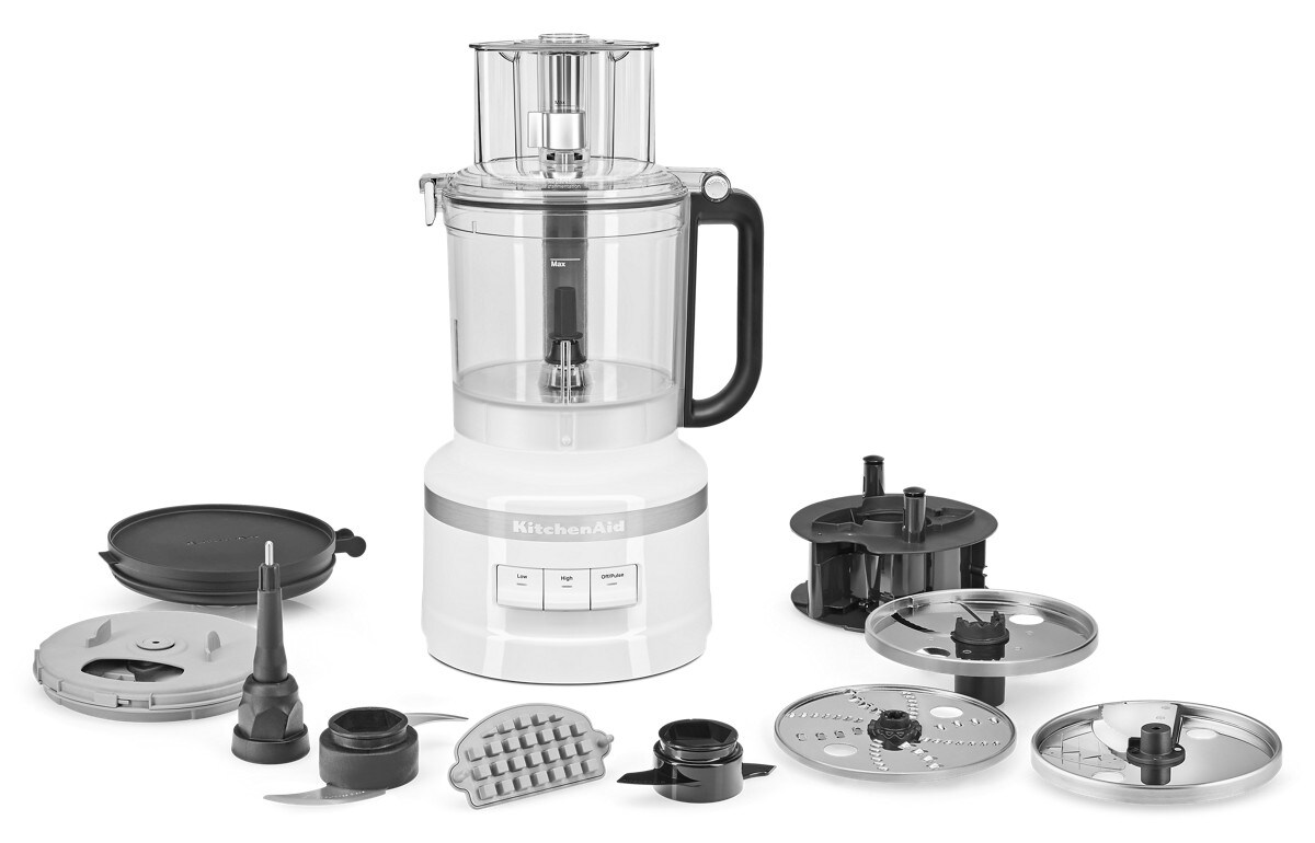 13-Cup Food Processor with French Fry Disc and Dicing Kit - White