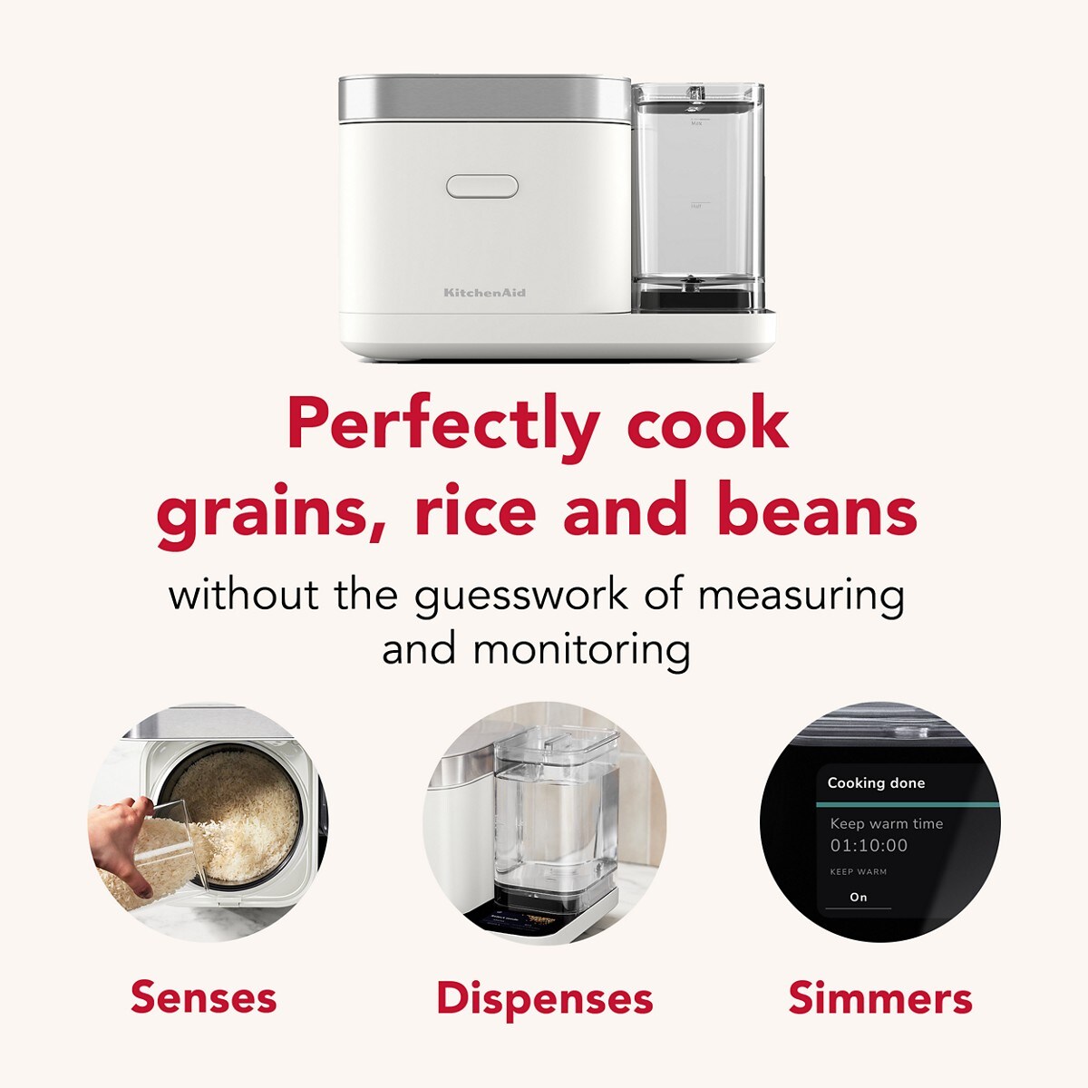 Grain and Rice Cooker - Porcelain White - Image 2