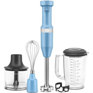 Variable Speed Corded Hand Blender with Accessories - Blue Velvet