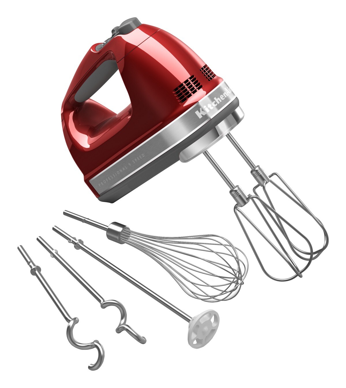 9-Speed Hand Mixer - Candy Apple Red