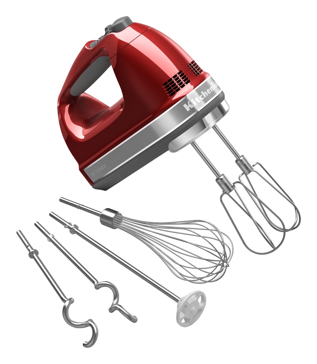 9-Speed Hand Mixer - Candy Apple Red