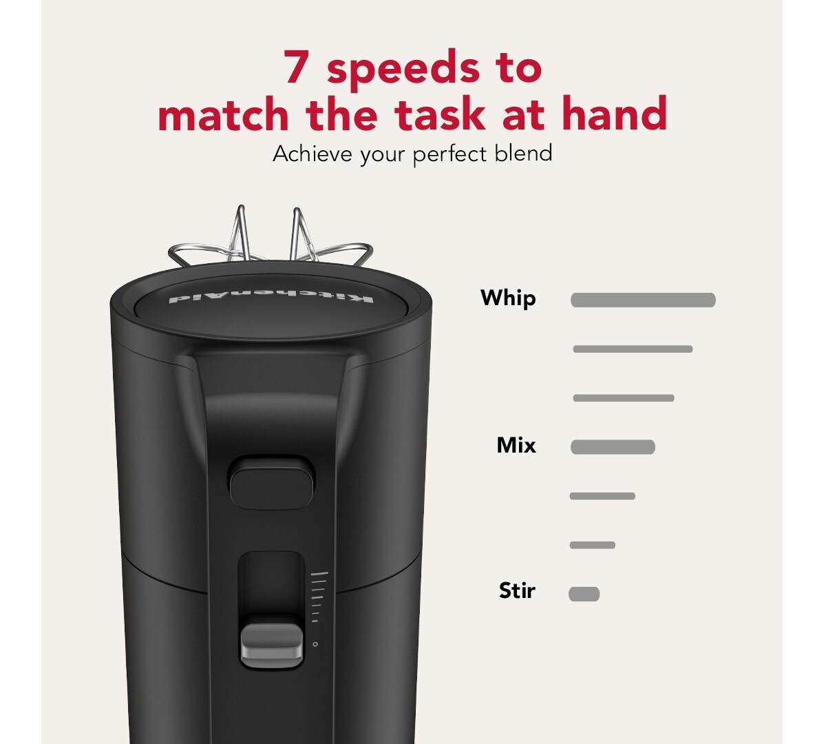 KitchenAid Go® Cordless Hand Mixer - battery sold separately - Black Matte - Image 4