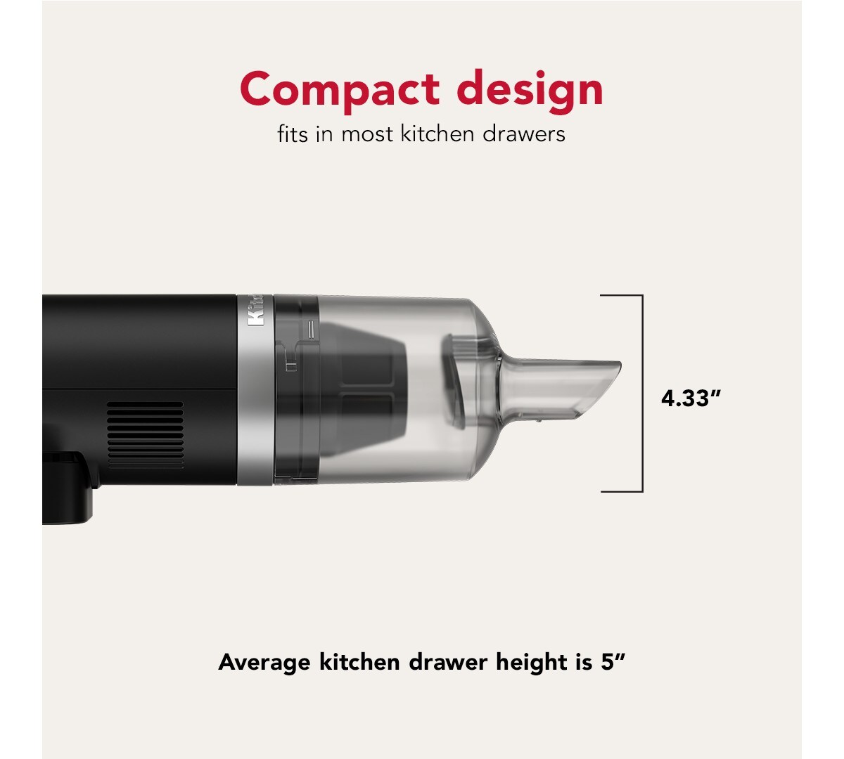 KitchenAid Go™ Cordless Kitchen Vacuum - battery included - Black Matte - Image 5
