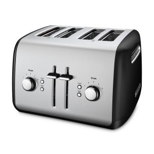 4-Slice Toaster with Manual High-Lift Lever - Onyx Black