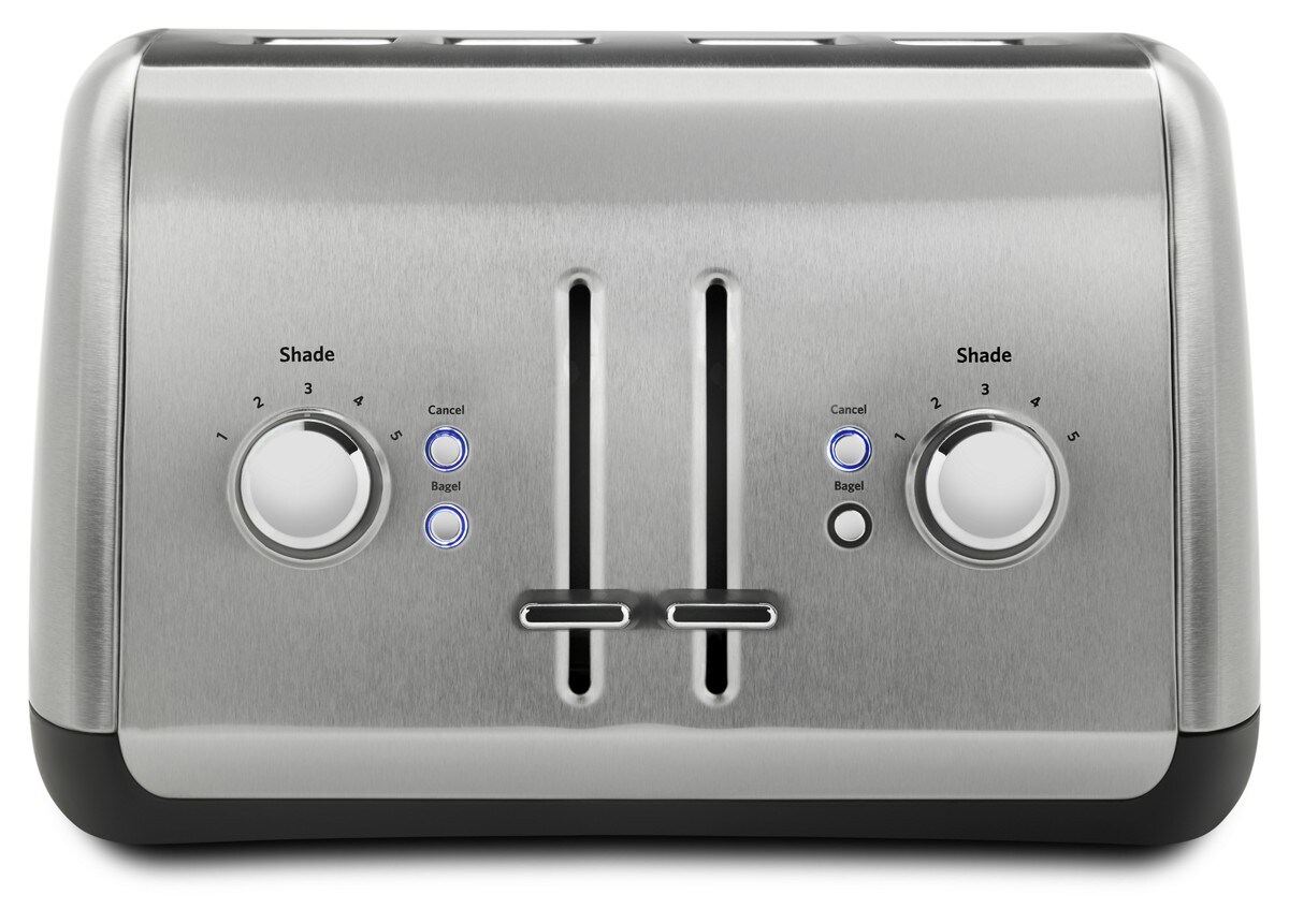 4-Slice Toaster with Manual High-Lift Lever - Brushed Stainless Steel - Image 2
