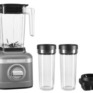 K150 3 Speed Ice Crushing Blender with 2 Personal Blender Jars - Matte Charcoal Grey