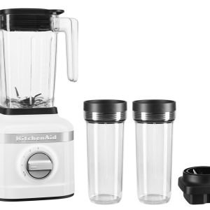 K150 3 Speed Ice Crushing Blender with 2 Personal Blender Jars - White