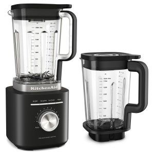 KitchenAid® Pure Power Blender with a 68oz plastic jar and a 62oz glass jar - Black Matte