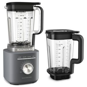 KitchenAid® Pure Power Blender with a 68oz plastic jar and a 62oz glass jar - Matte Charcoal Grey
