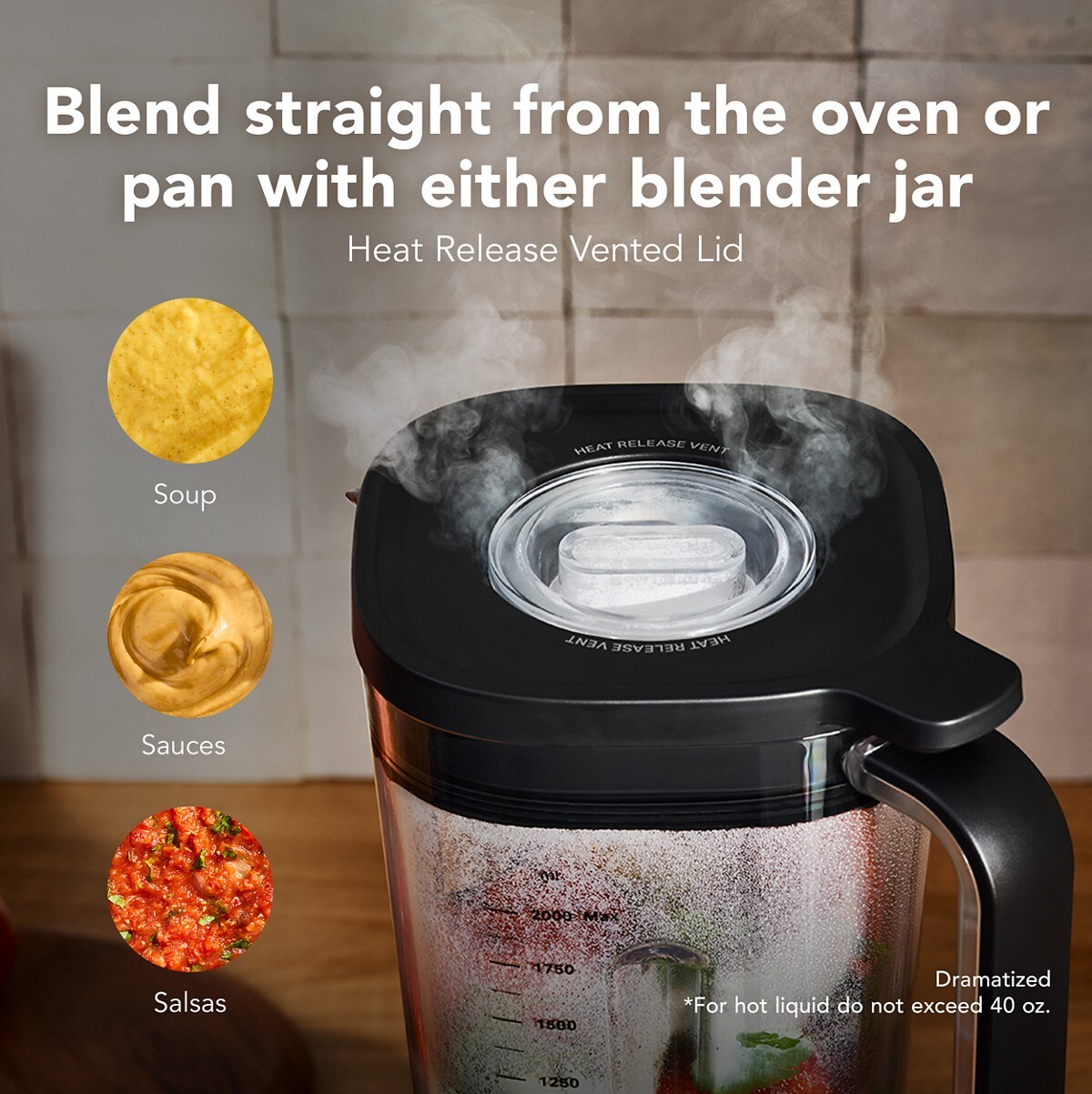 KitchenAid® Pure Power Blender with a 68oz plastic jar and a 62oz glass jar - Empire Red - Image 4