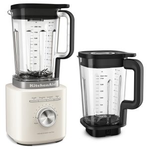 KitchenAid® Pure Power Blender with a 68oz plastic jar and a 62oz glass jar - Porcelain White