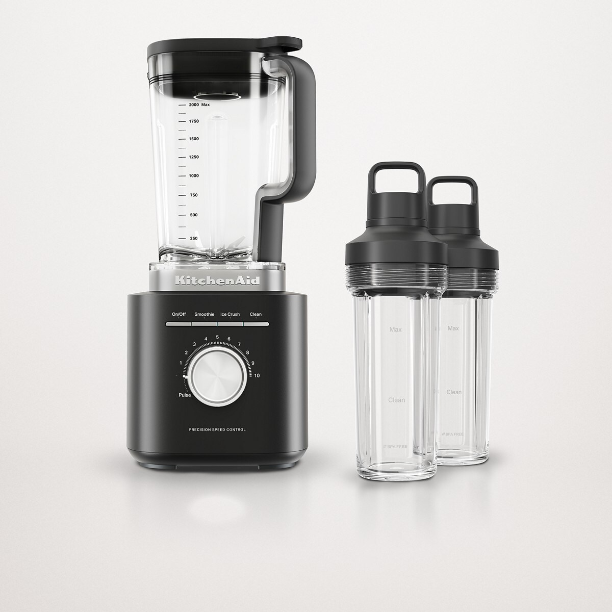KitchenAid® Pure Power Blender with 2 Personal Blending Jars - Black Matte