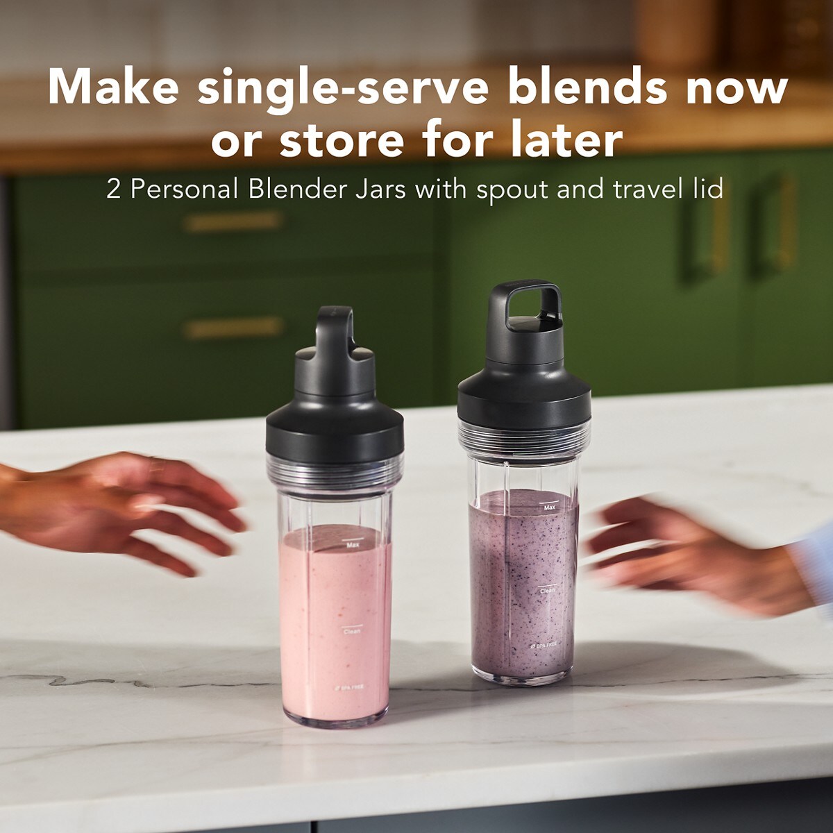 KitchenAid® Pure Power Blender with 2 Personal Blending Jars - Black Matte - Image 4