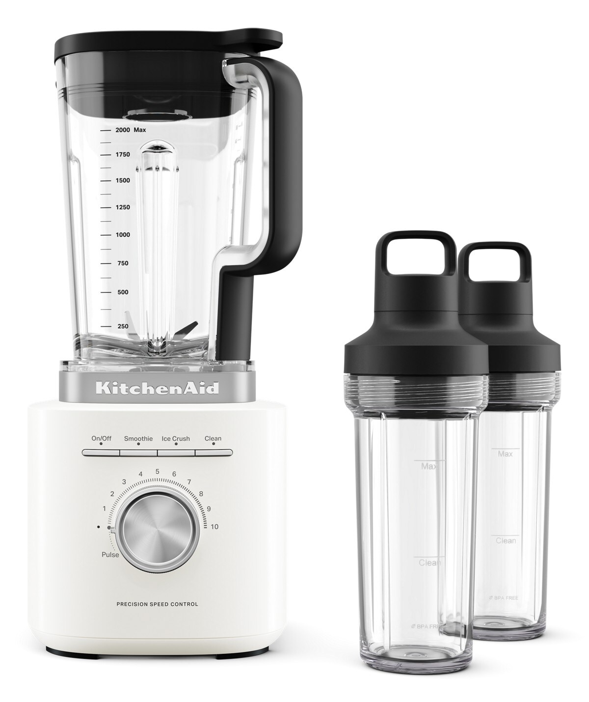 KitchenAid® Pure Power Blender with 2 Personal Blending Jars - Porcelain White