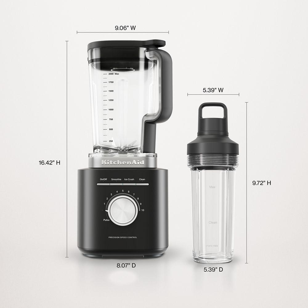 KitchenAid® Pure Power Blender with Personal Blending Jar - Black Matte - Image 2