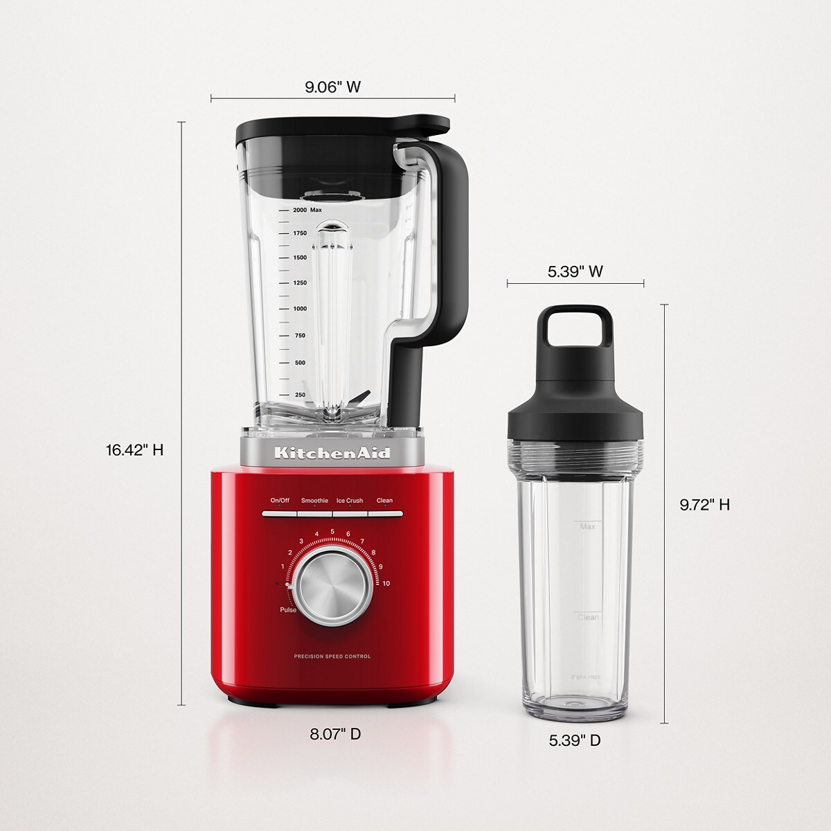 KitchenAid® Pure Power Blender with Personal Blending Jar - Empire Red - Image 2