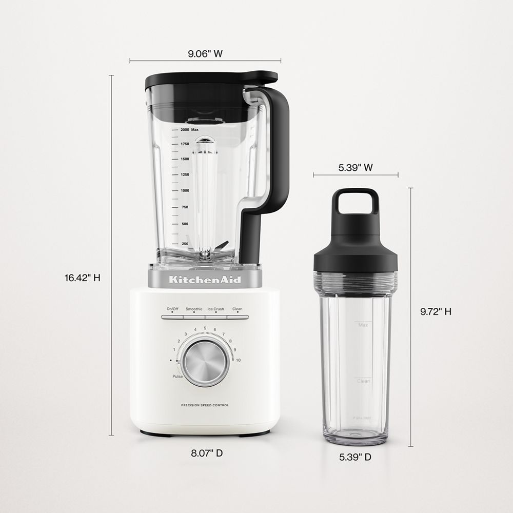 KitchenAid® Pure Power Blender with Personal Blending Jar - Porcelain White - Image 2