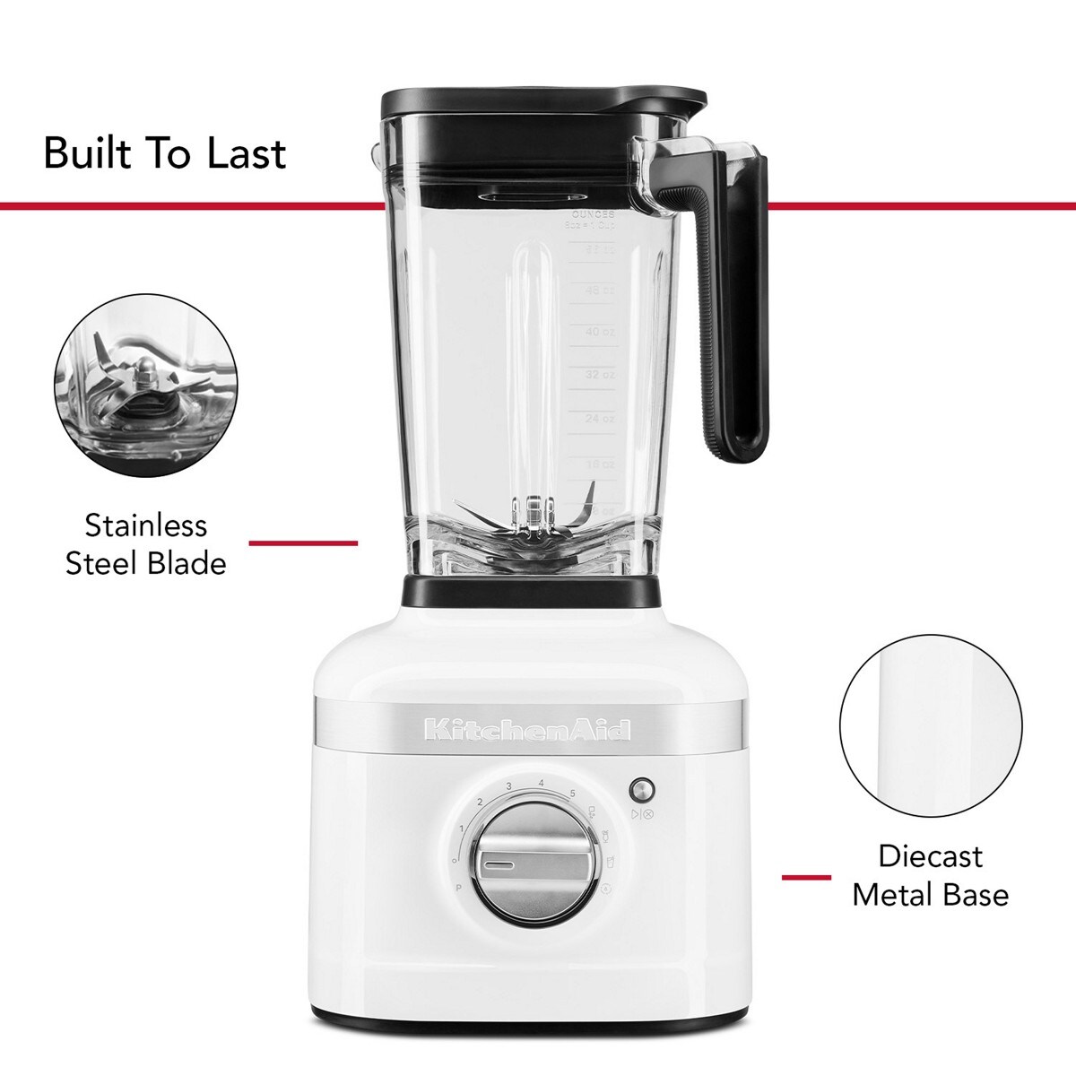 K400 Variable Speed Blender - White - Image 4