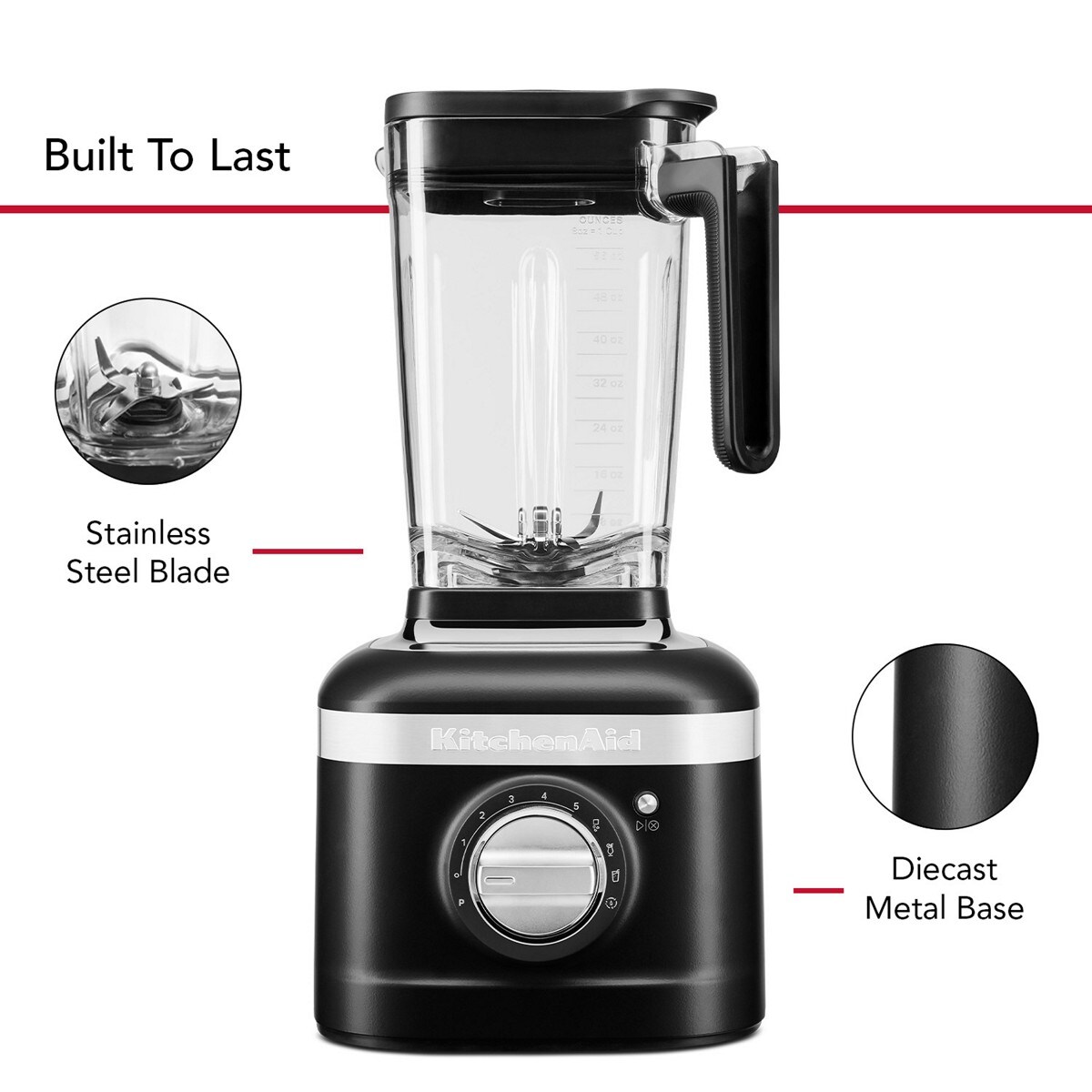 K400 Variable Speed Blender with Tamper - Black Matte - Image 4