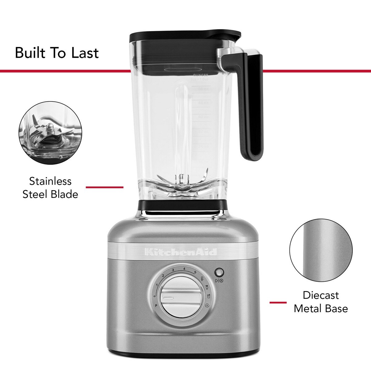 K400 Variable Speed Blender with Tamper - Contour Silver - Image 4