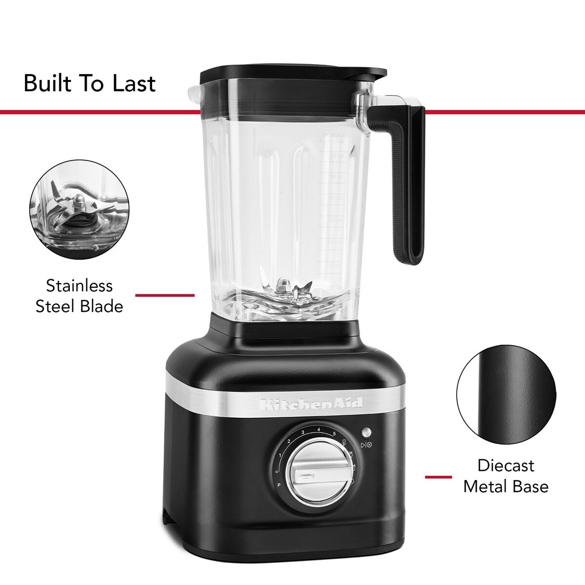K400 Variable Speed Blender with Personal Blender Jar - Black Matte - Image 3