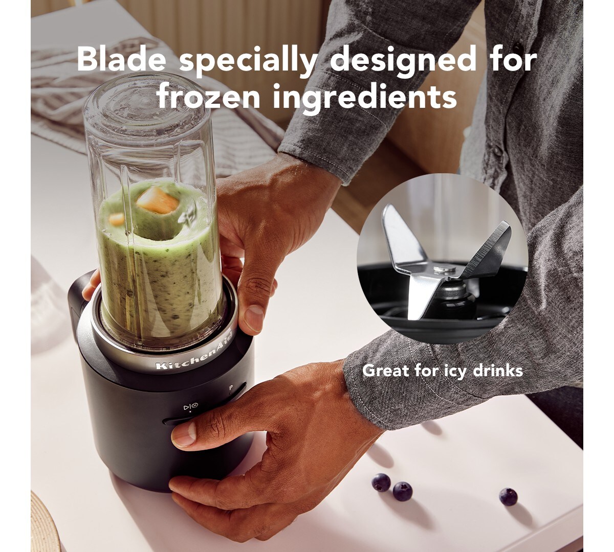 KitchenAid Go® Cordless Personal Blender - battery sold separately - Black Matte - Image 4