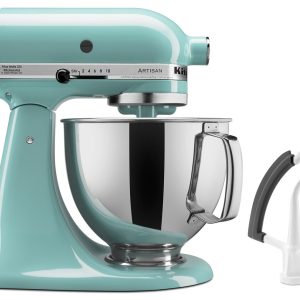 Value Bundle Artisan® Series 5 Quart Tilt-Head Stand Mixer with Flex Edge Beater - Aqua Sky
