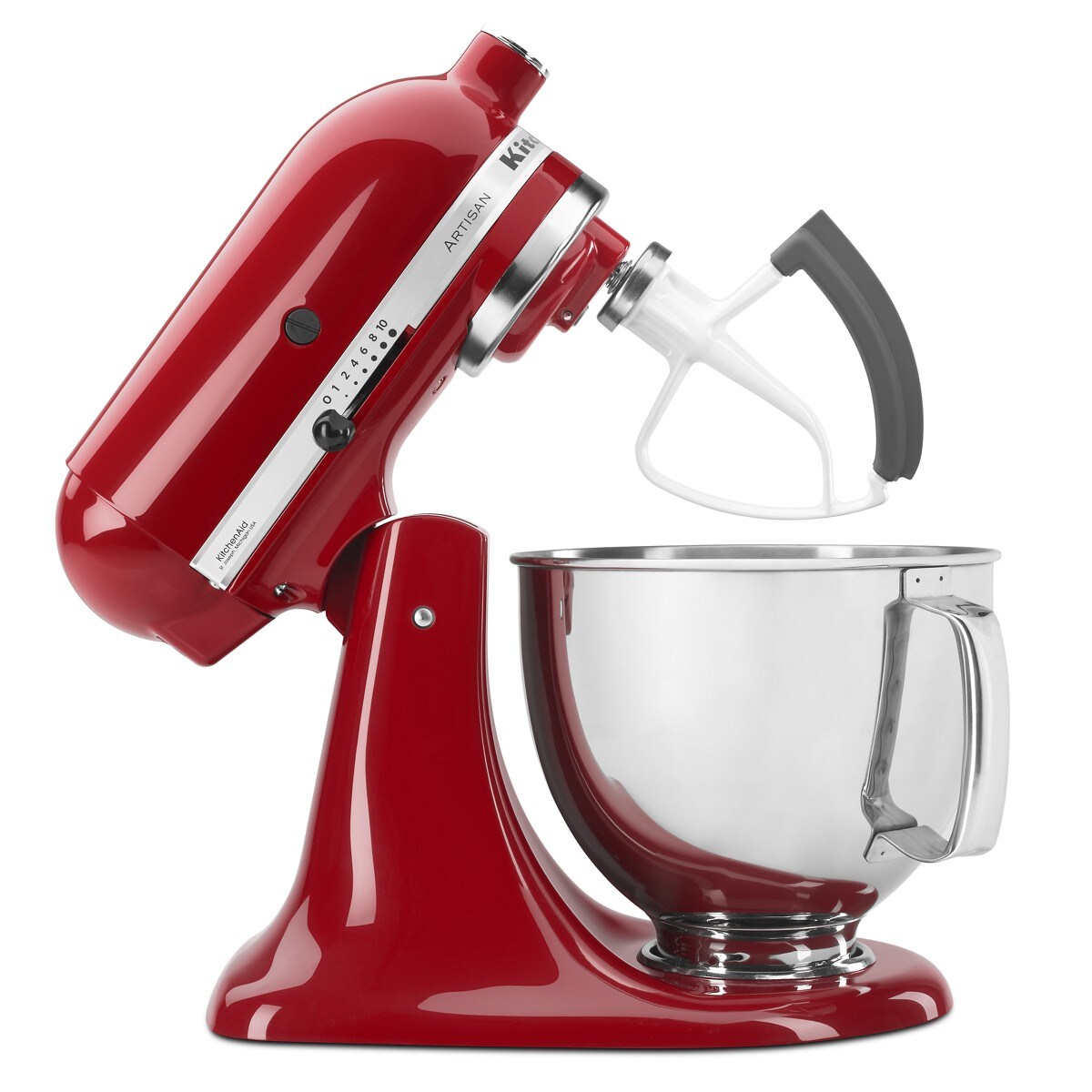 Value Bundle Artisan® Series 5 Quart Tilt-Head Stand Mixer with Flex Edge Beater - Empire Red - Image 3