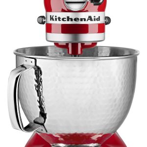 Artisan® Series 5 Quart Tilt-Head Stand Mixer with Hammered Bowl - Empire Red